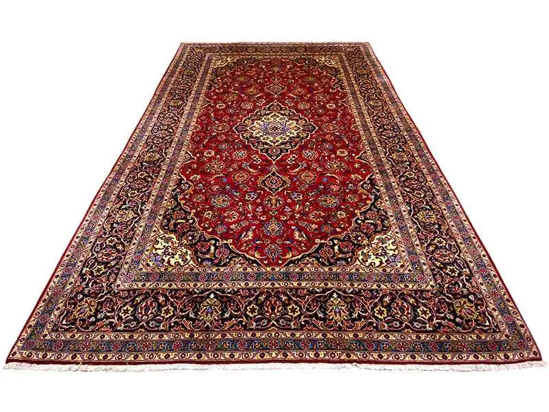 Keshan - Rot (359x248cm) - German Carpet Shop