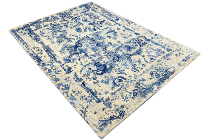 Moderner Designer-Teppich – Indisches Blumenmuster – 245x179 cm (8x5.9ft) - German Carpet Shop