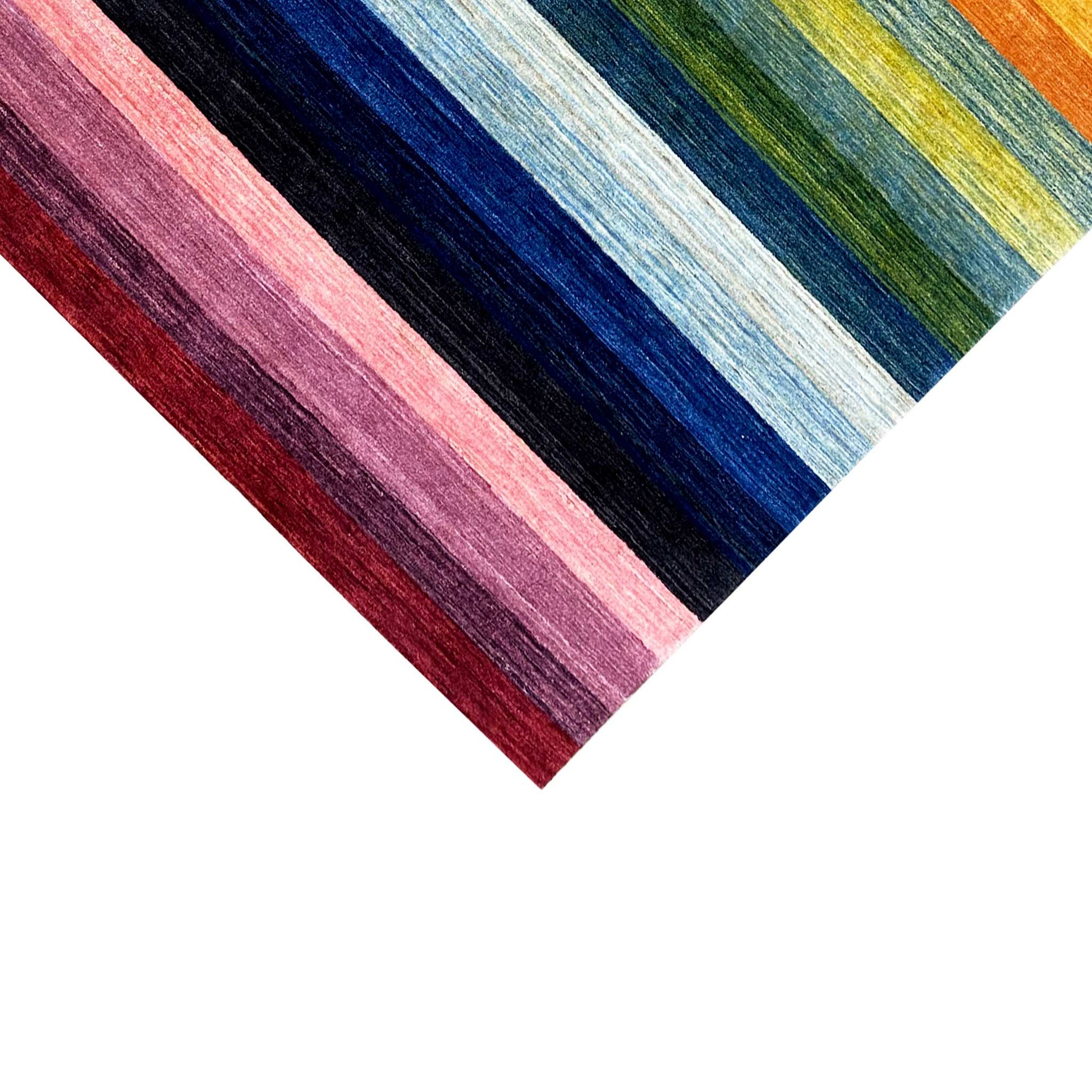 Regenbogen Gabbeh Teppich - 241x169 cm - German Carpet Shop