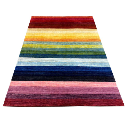 Regenbogen Gabbeh Teppich - 241x169 cm - German Carpet Shop