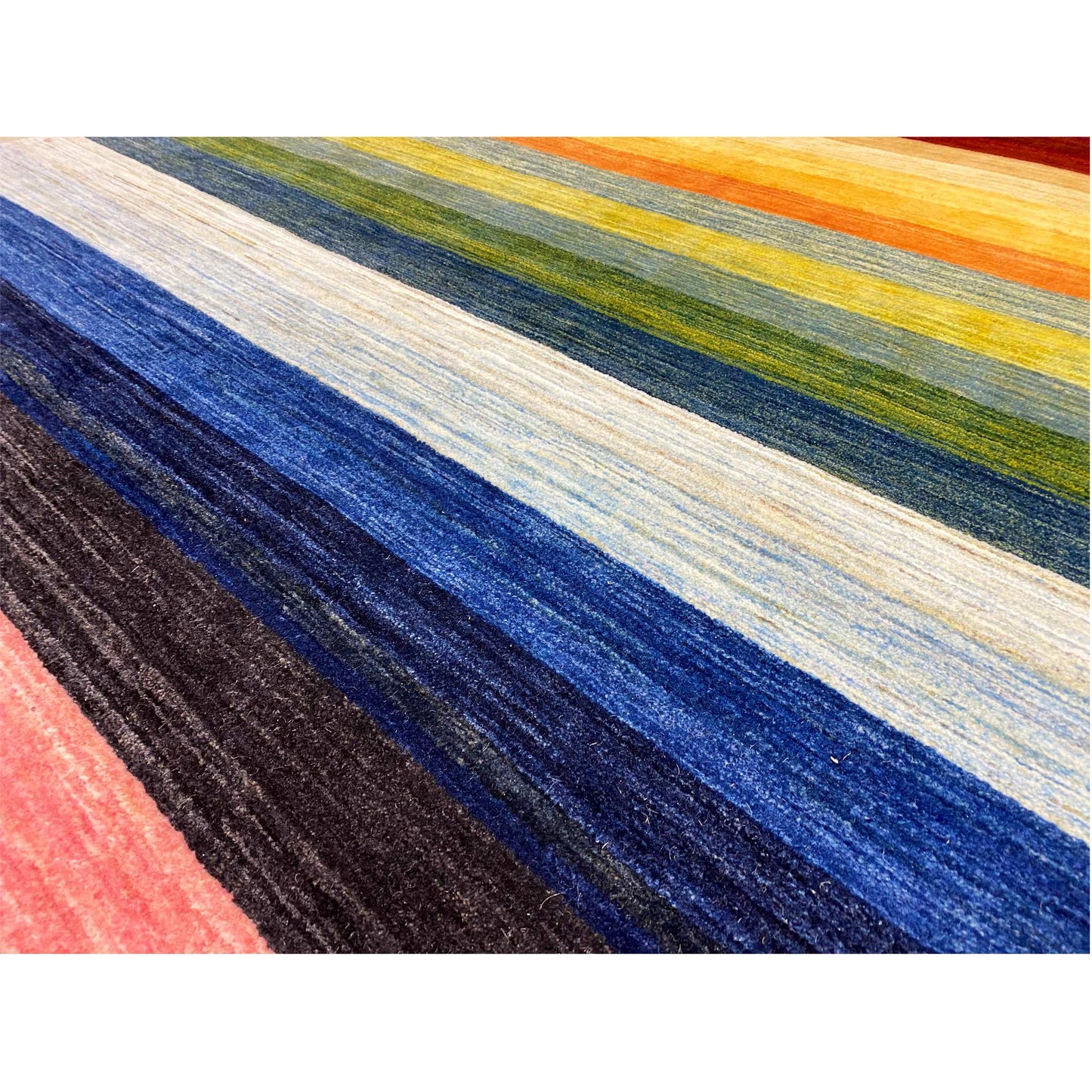 Regenbogen Gabbeh Teppich - 241x169 cm - German Carpet Shop