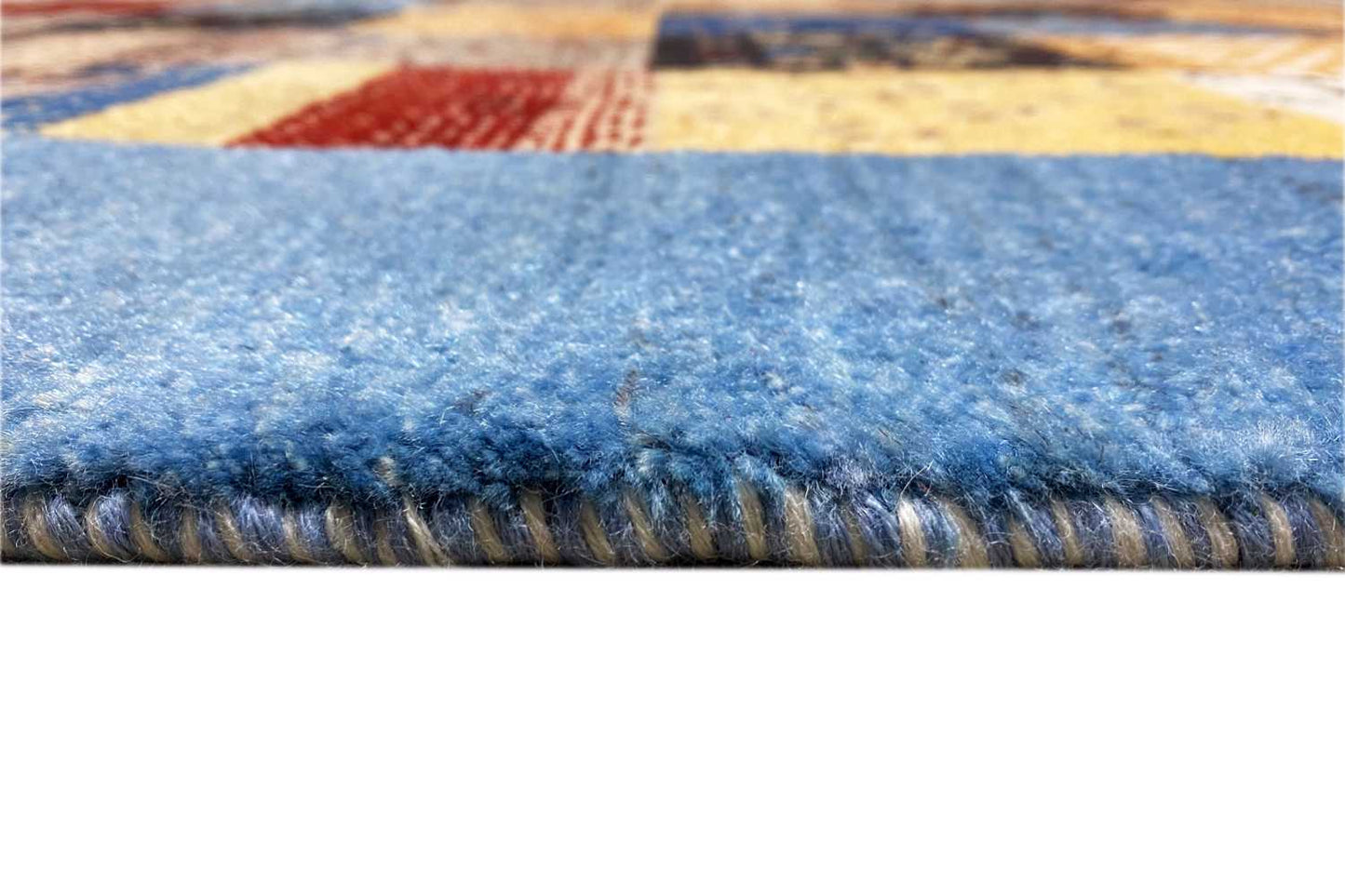 Geometrischer Gabbeh Teppich (180x240 cm / 6x8 ft) - German Carpet Shop