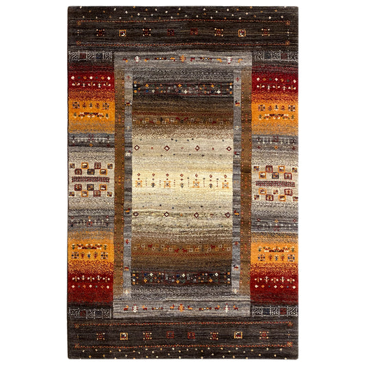 Gabbeh Teppich Braun 201x137 cm - German Carpet Shop