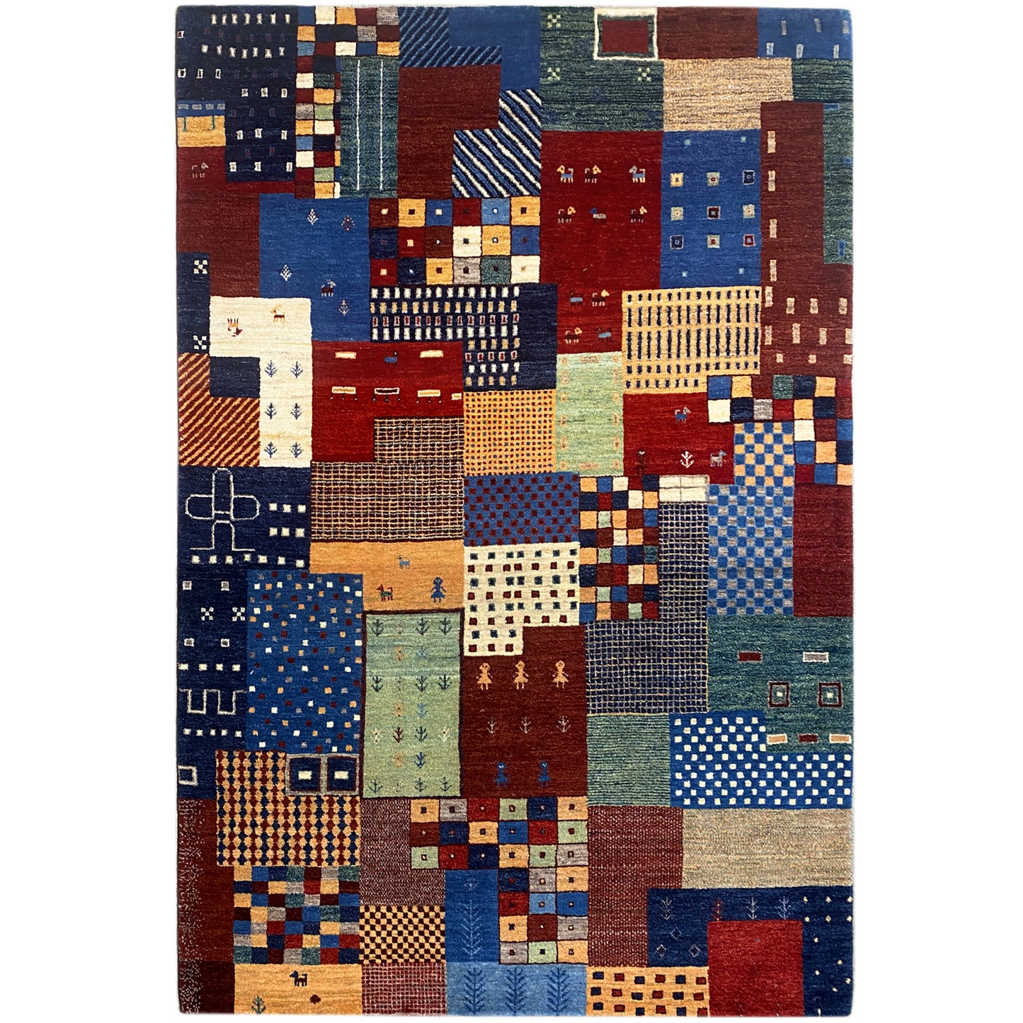 Gabbeh Teppich Bunt 239x165 cm - German Carpet Shop