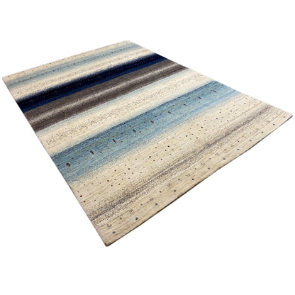 Gabbeh Exklusiver Teppich Blau/Grau 299x196 cm - German Carpet Shop