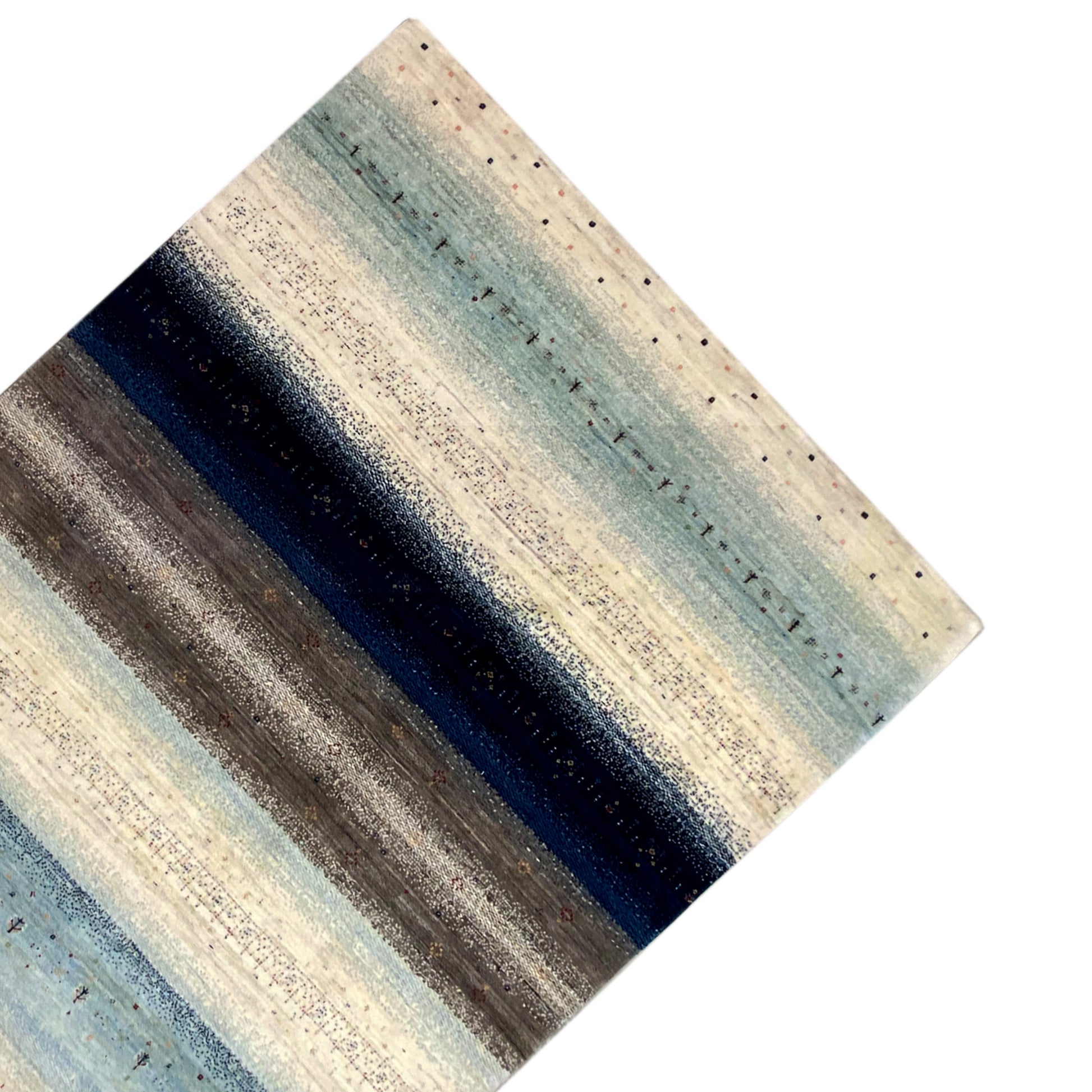 Gabbeh Exklusiver Teppich Blau/Grau 299x196 cm - German Carpet Shop