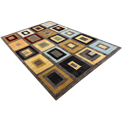 Gabbeh Exklusiver Teppich Bunt 294x199 cm - German Carpet Shop