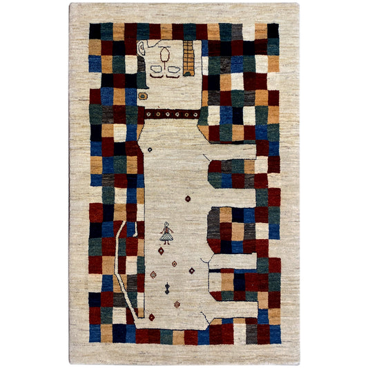 Gabbeh Teppich 182x120 cm - German Carpet Shop