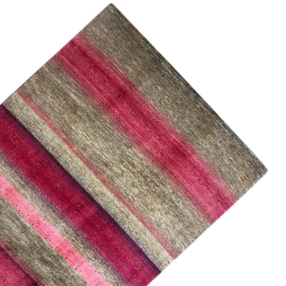 Gabbeh Exklusiver Teppich Rosa/Grau 348x247 cm - German Carpet Shop