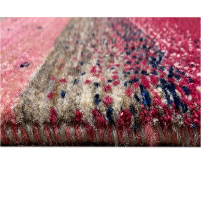Gabbeh Exklusiver Teppich Rosa/Grau 297x251 cm - German Carpet Shop