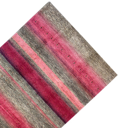 Gabbeh Exklusiver Teppich Rosa/Grau 297x251 cm - German Carpet Shop
