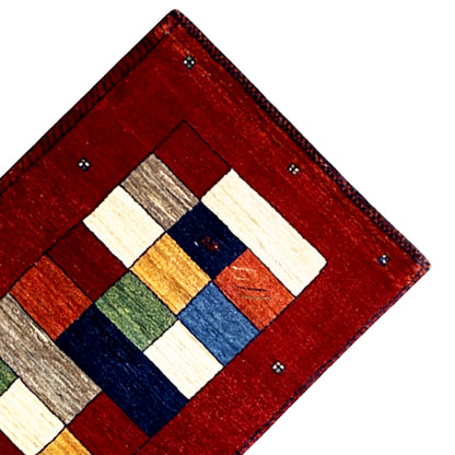 Roter Gabbeh Teppich Läufer 301x78 cm - German Carpet Shop