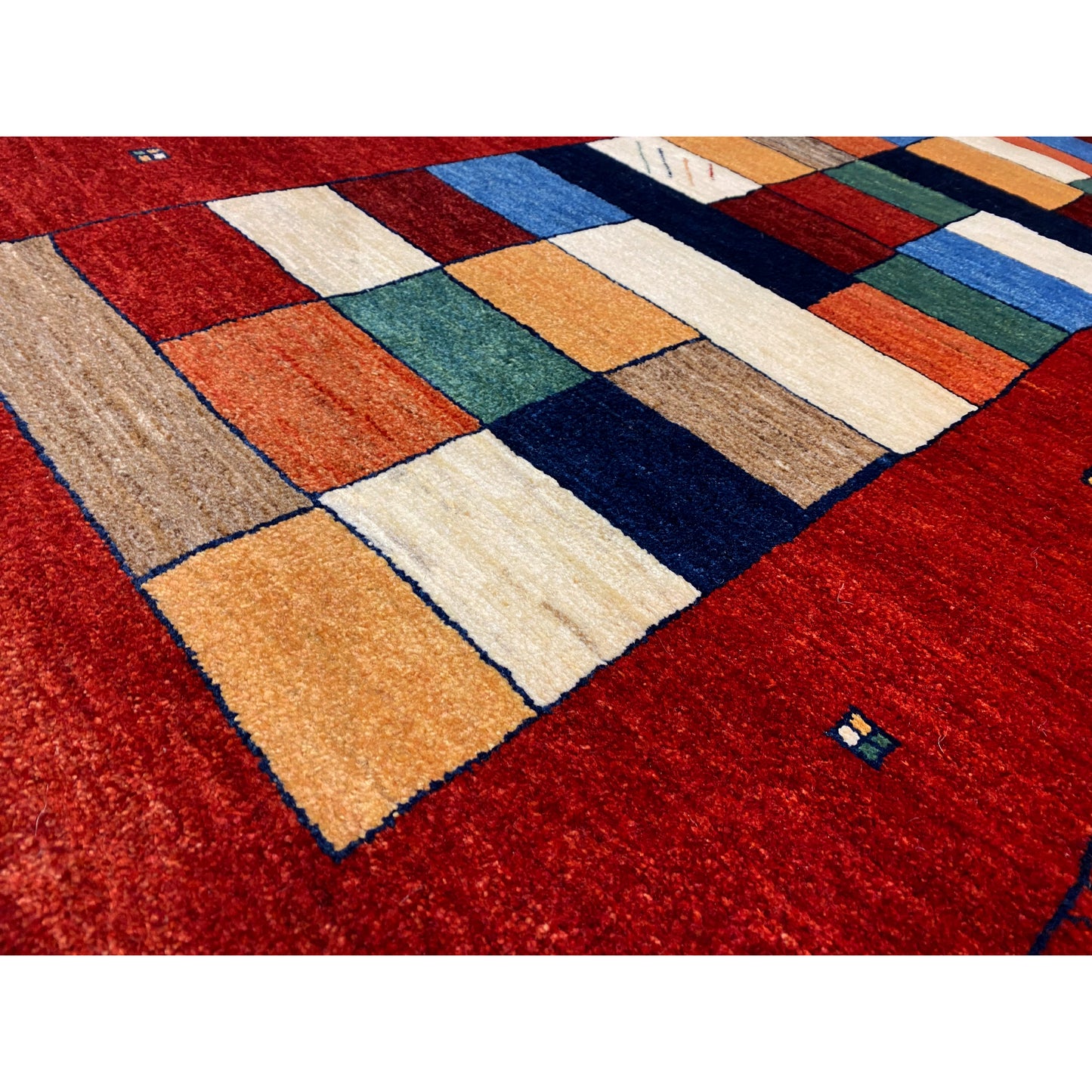 Roter Gabbeh Teppich Läufer 242x81 cm - German Carpet Shop