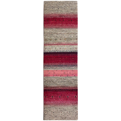 Rosa Gabbeh Teppich Läufer 298x80 cm - German Carpet Shop