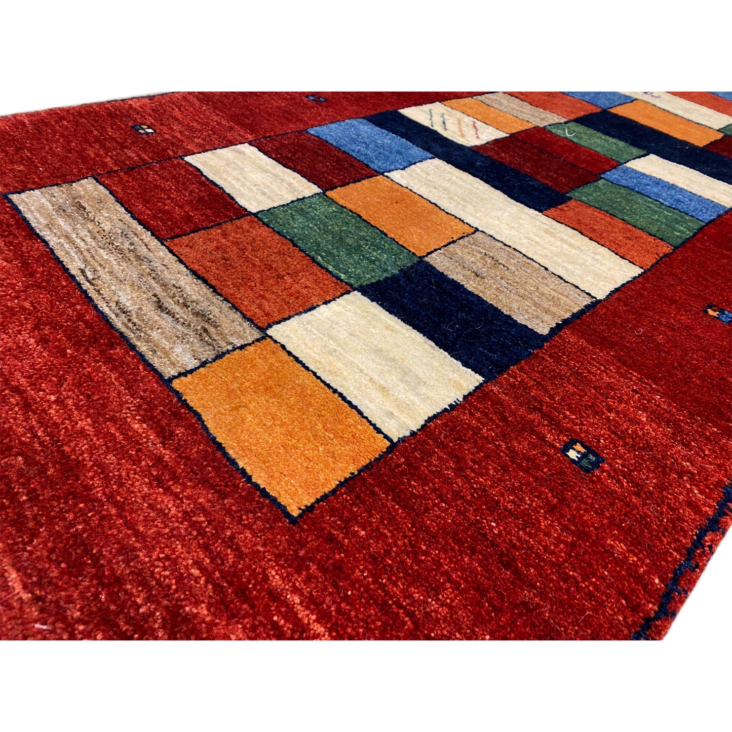 Roter Gabbeh Teppich Läufer 246x78 cm - German Carpet Shop