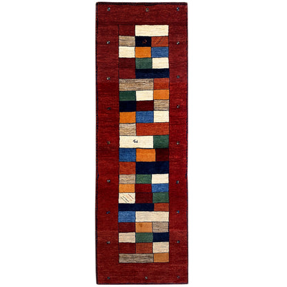 Roter Gabbeh Teppich Läufer 246x78 cm - German Carpet Shop