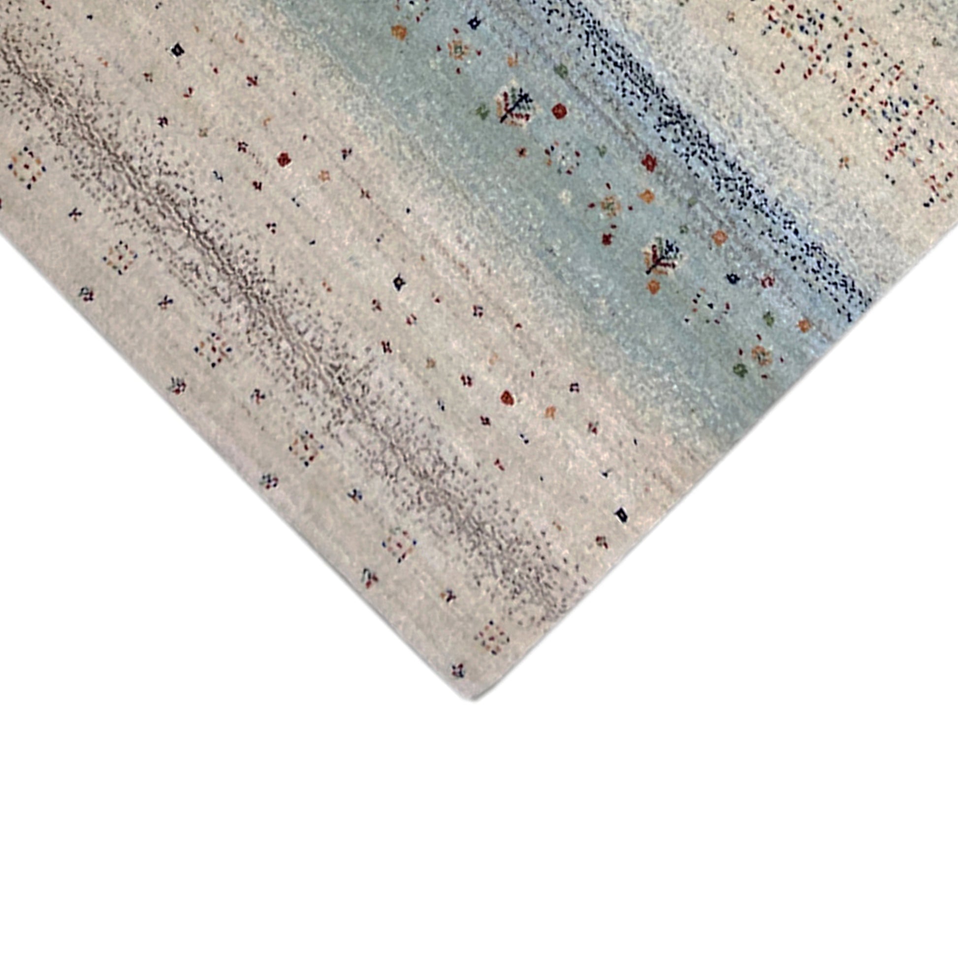 Blauer Gabbeh Teppich Läufer 198x82 cm - German Carpet Shop