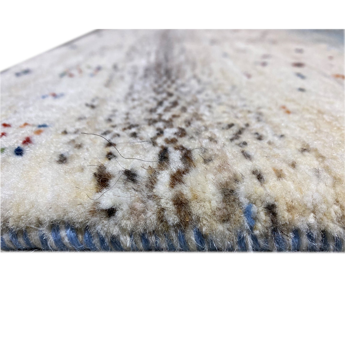 Blauer Gabbeh Teppich Läufer 190x80 cm - German Carpet Shop