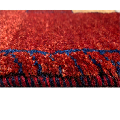 Roter Gabbeh Teppich Läufer 294x84 cm - German Carpet Shop