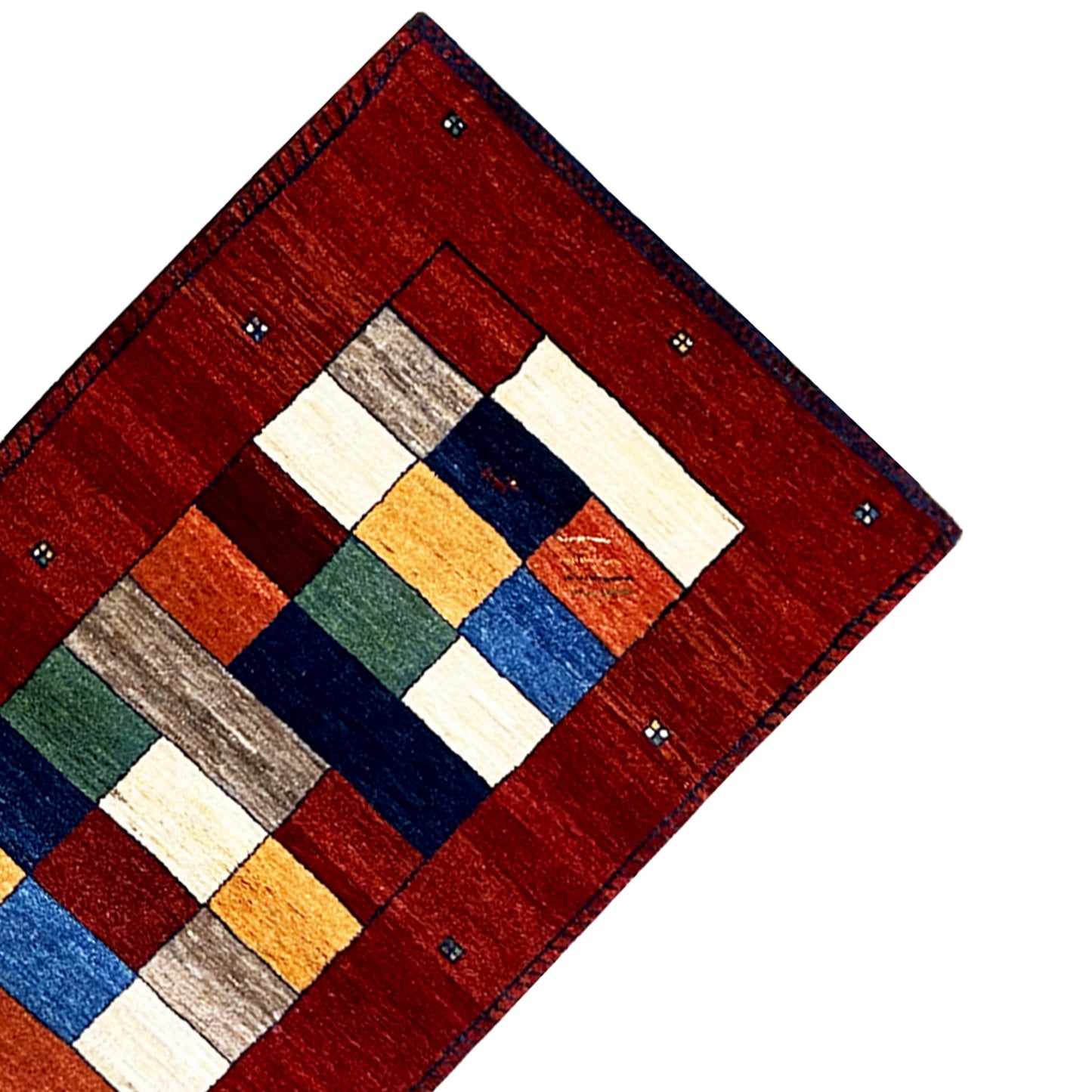 Roter Gabbeh Teppich Läufer 294x84 cm - German Carpet Shop