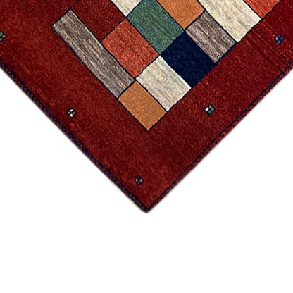 Roter Gabbeh Teppich Läufer 248x80 cm - German Carpet Shop