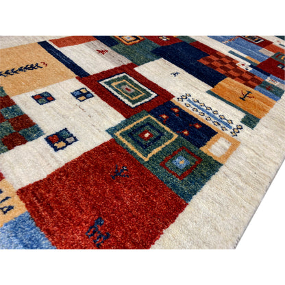 Mehrfarbiger Gabbeh Teppich 191x77 cm - German Carpet Shop