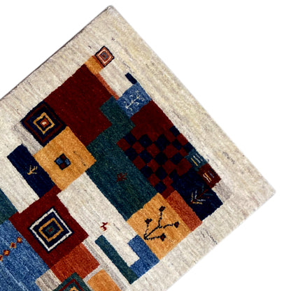 Mehrfarbiger Gabbeh Teppich 191x77 cm - German Carpet Shop