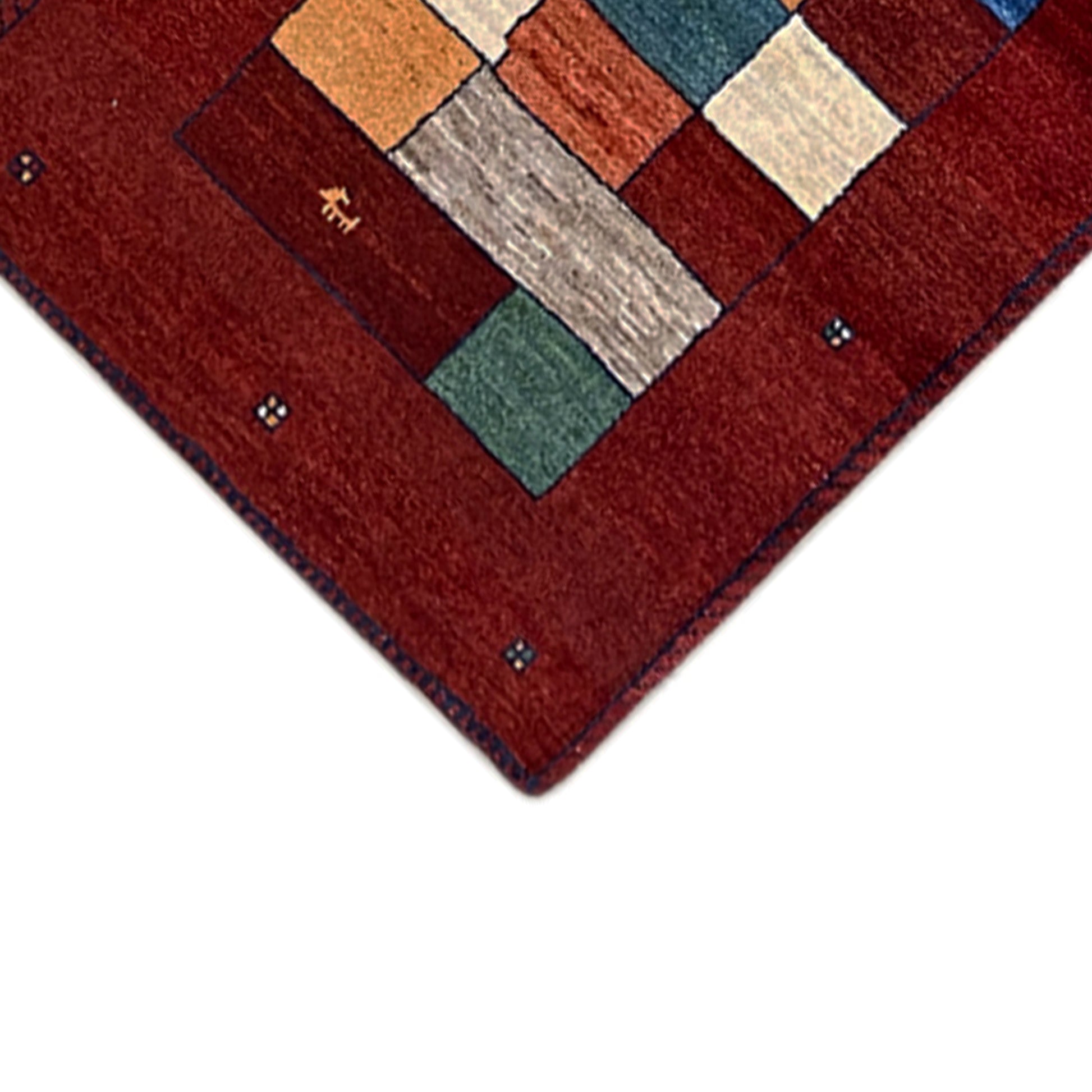 Roter Gabbeh Teppich Läufer 296x77 cm - German Carpet Shop