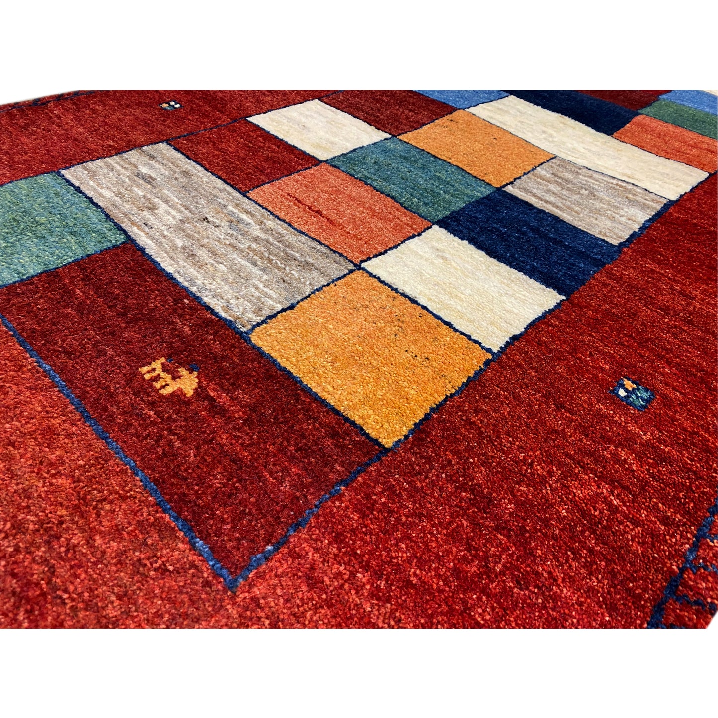 Roter Gabbeh Teppich Läufer 299x78 cm - German Carpet Shop