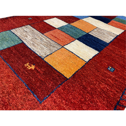 Roter Gabbeh Teppich Läufer 299x78 cm - German Carpet Shop
