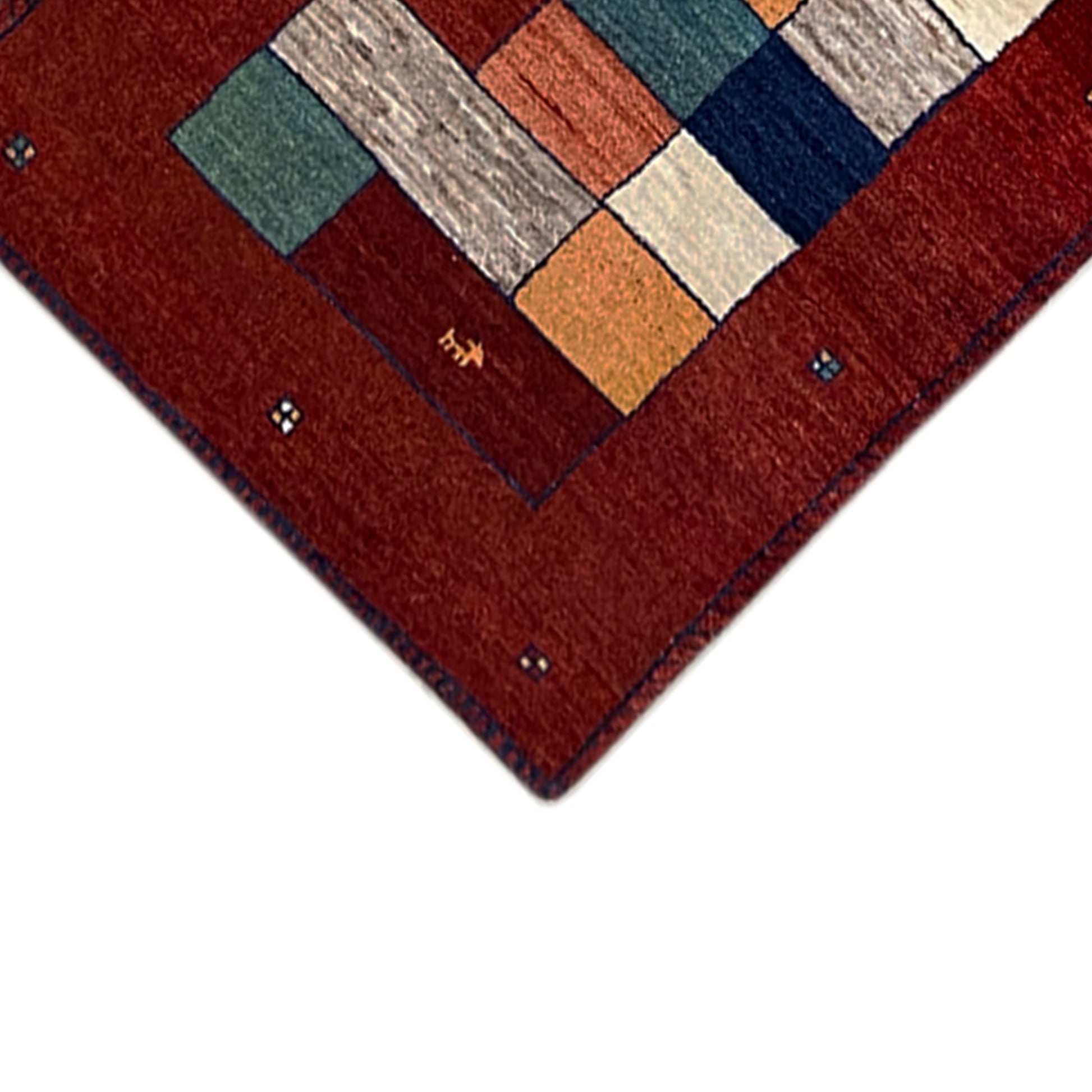 Roter Gabbeh Teppich Läufer 299x78 cm - German Carpet Shop