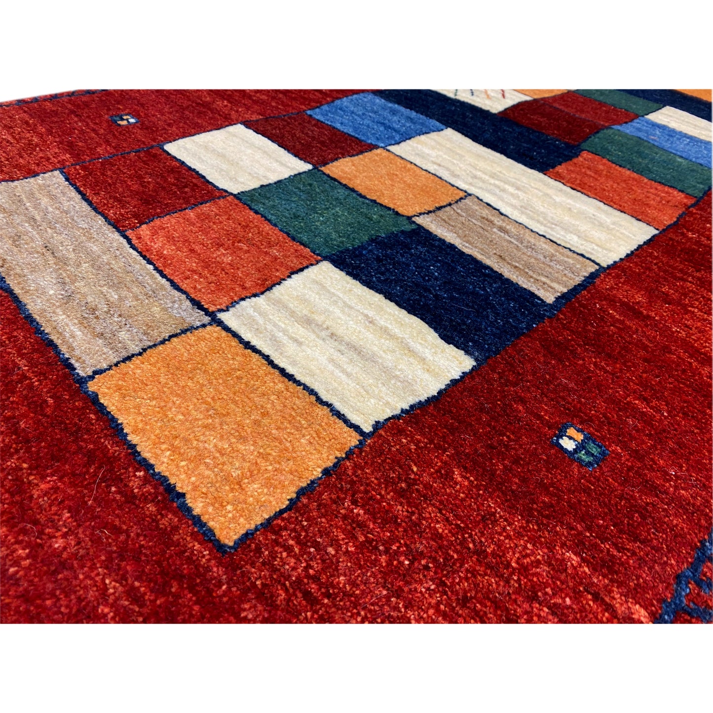 Roter Gabbeh Teppich Läufer 254x79 cm - German Carpet Shop