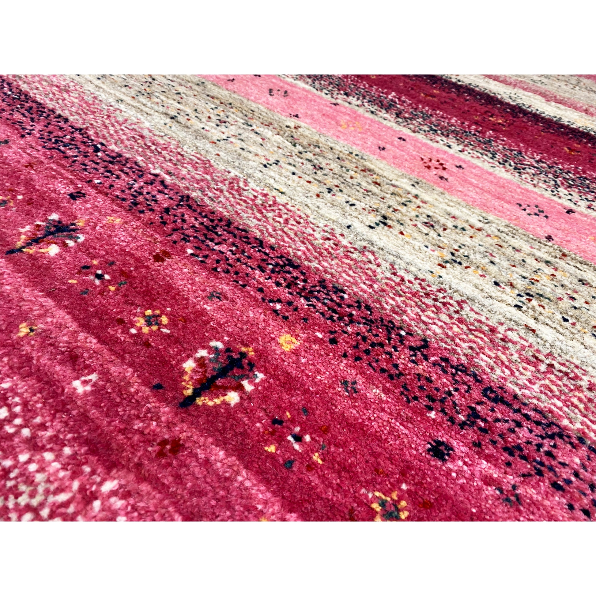 Rosa Gabbeh Teppich Läufer 197x79 cm - German Carpet Shop