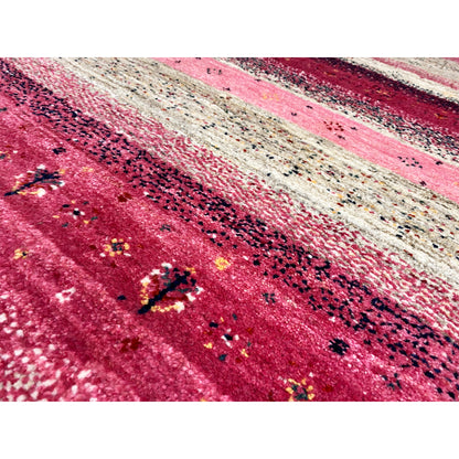 Rosa Gabbeh Teppich Läufer 197x79 cm - German Carpet Shop