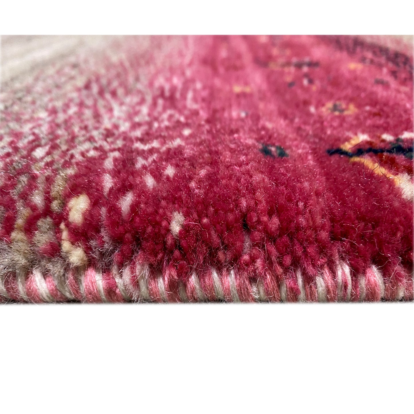 Rosa Gabbeh Teppich Läufer 197x79 cm - German Carpet Shop