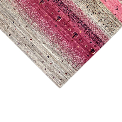 Rosa Gabbeh Teppich Läufer 197x79 cm - German Carpet Shop