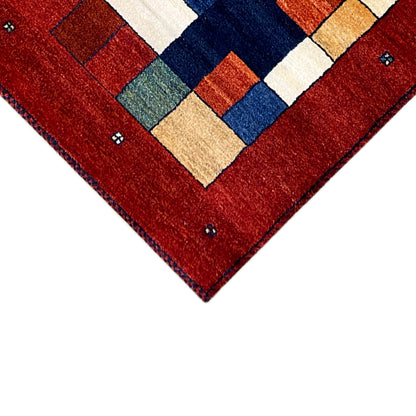 Roter Gabbeh Teppich Läufer 198x82 cm - German Carpet Shop