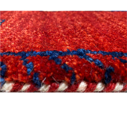Roter Gabbeh Teppich Läufer 200x82 cm - German Carpet Shop