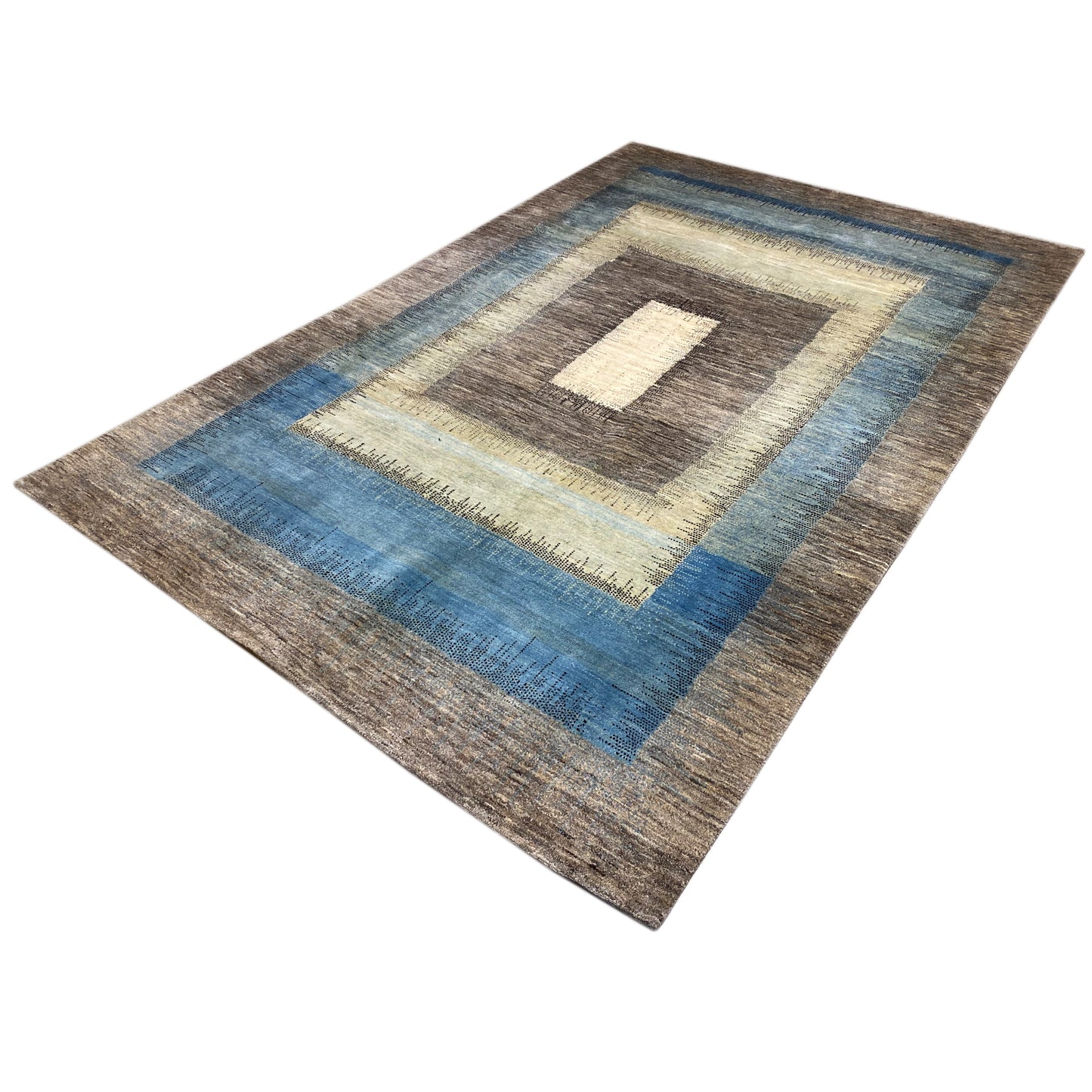 Gabbeh Exklusiver Teppich Grau 295x193 cm - German Carpet Shop