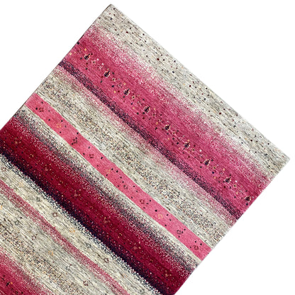 Natürlicher Gabbeh Teppich Rosa