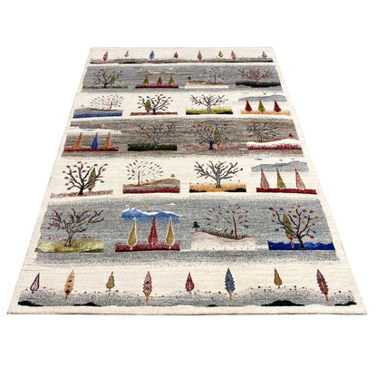 Gabbeh Lori Teppich, 237x166 cm - Handgesponnene Wolle - German Carpet Shop