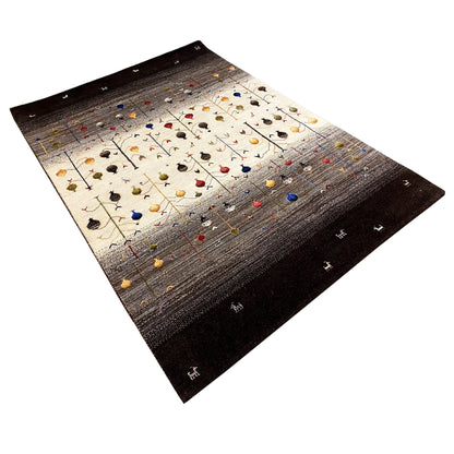 Handgeknüpfter Gabbeh Lori Teppich, 240x171 cm - Naturfarben - German Carpet Shop