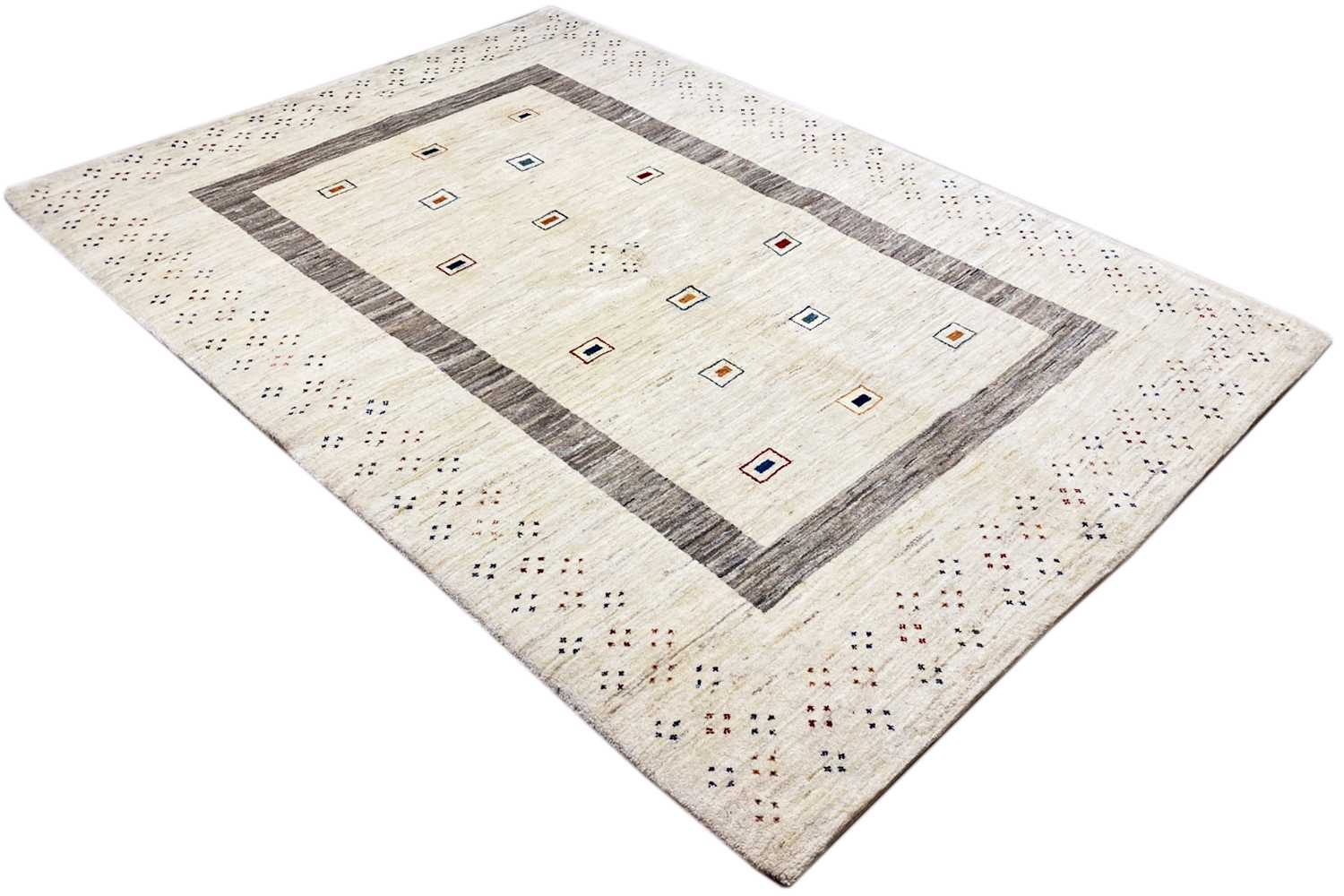Natürlicher Gabbeh Teppich (170x240 cm / 6x8 ft) - German Carpet Shop