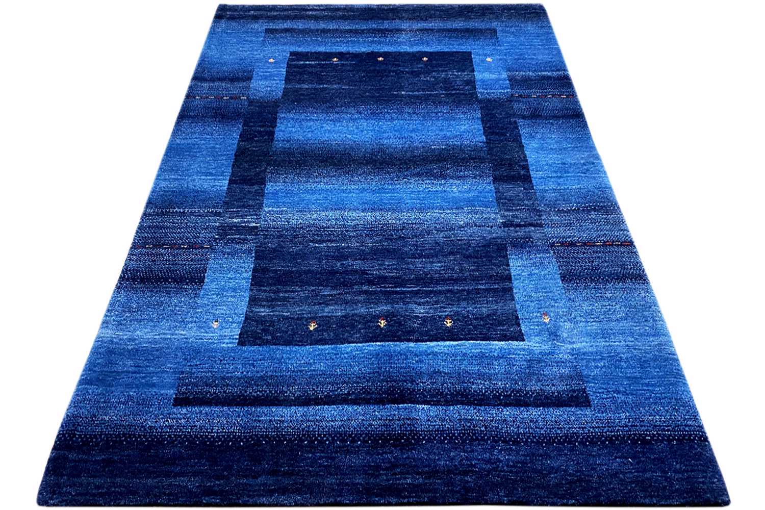 Blauer Gabbeh Teppich 170x240cm - German Carpet Shop