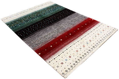 Mehrfarbiger Gabbeh Teppich (170x240 cm / 6x8 ft) - German Carpet Shop