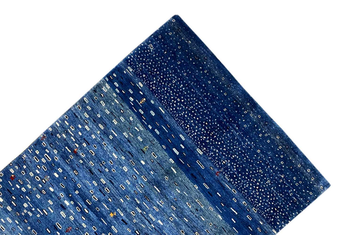 Blauer Gabbeh Teppich 170x240cm - German Carpet Shop