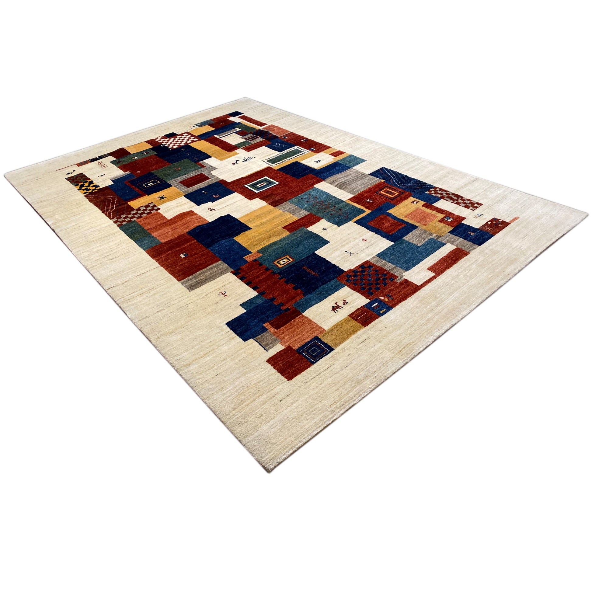 Gabbeh Exklusiver Teppich Beige 349x245 cm - German Carpet Shop