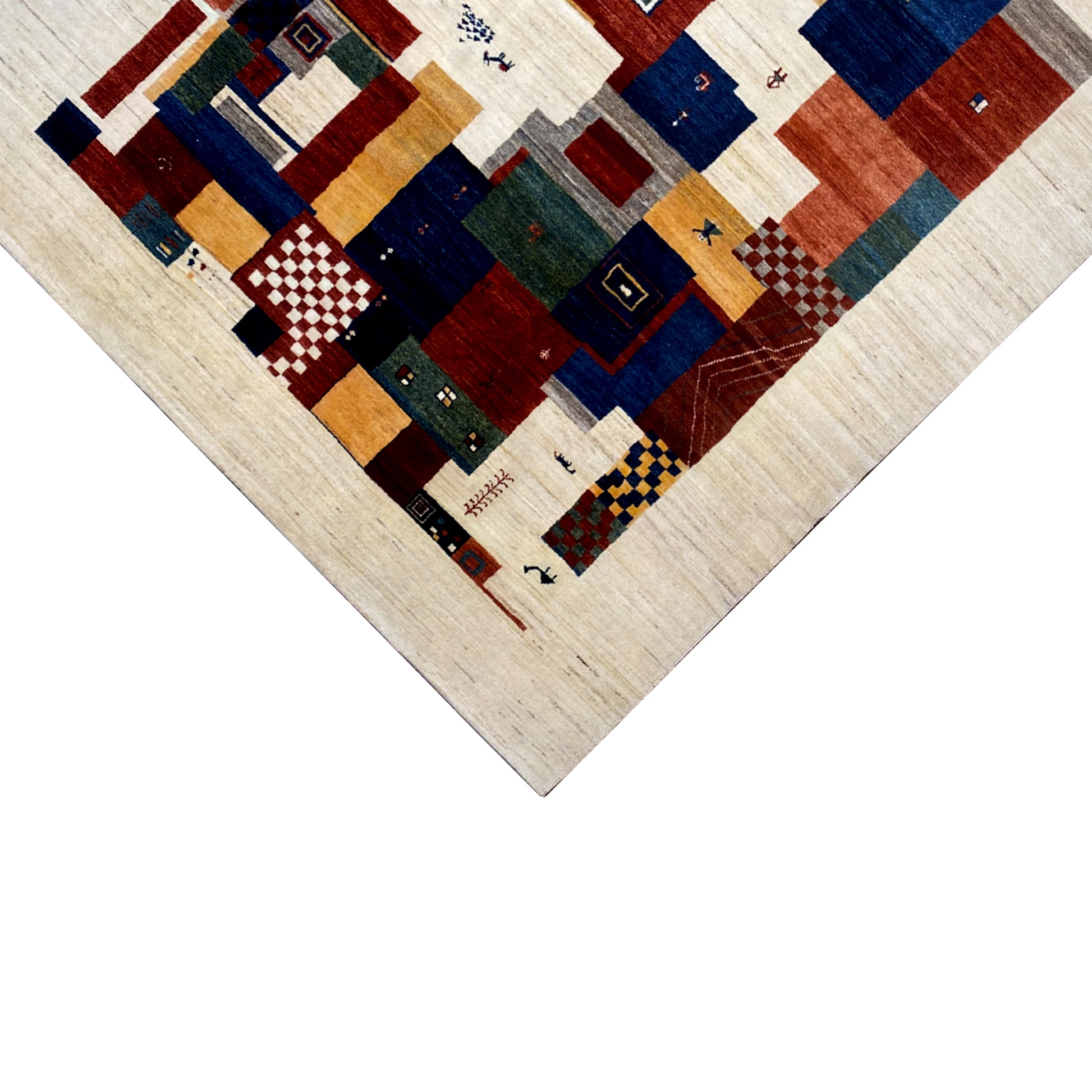 Gabbeh Exklusiver Teppich Beige 349x245 cm - German Carpet Shop