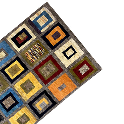 Gabbeh Exklusiver Teppich Grau 304x200 cm - German Carpet Shop