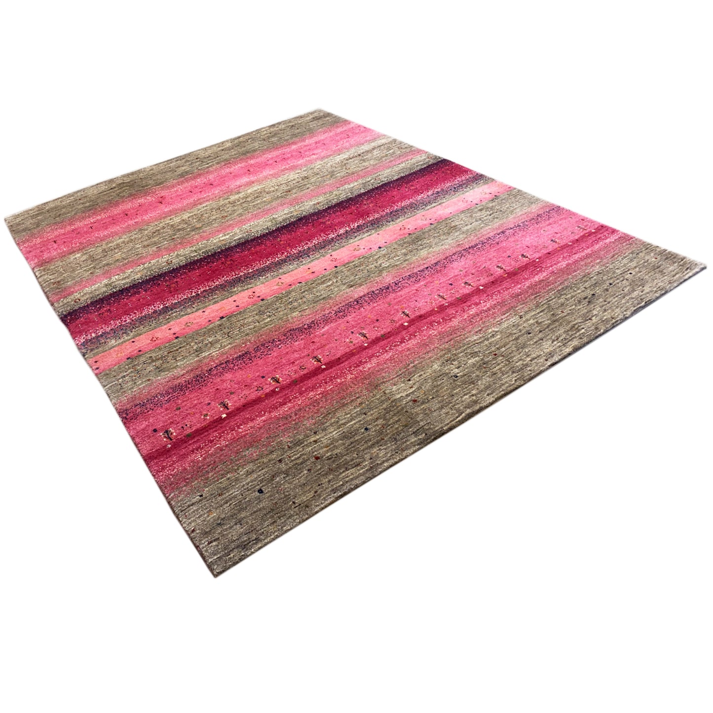 Gabbeh Exklusiver Teppich Rosa 288x247 cm - German Carpet Shop